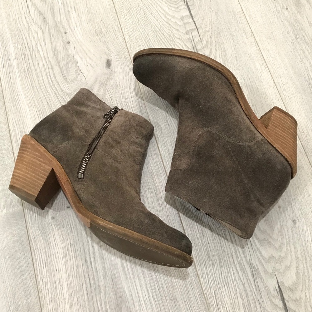 All saints ankle boots, grey/brown suede, size 39